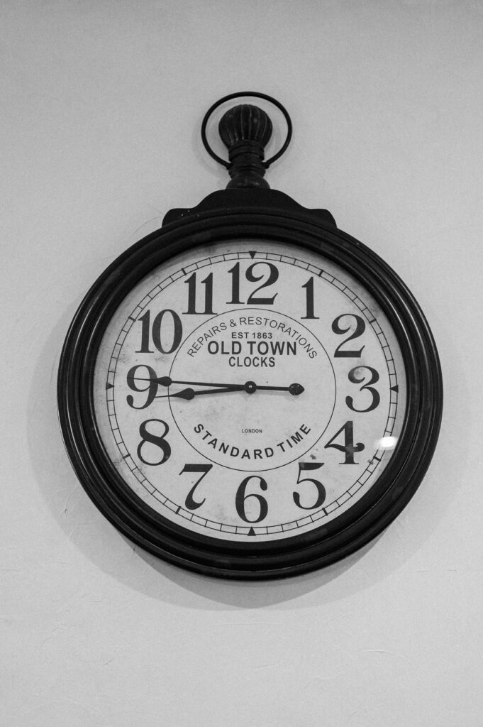 Black and White Clock