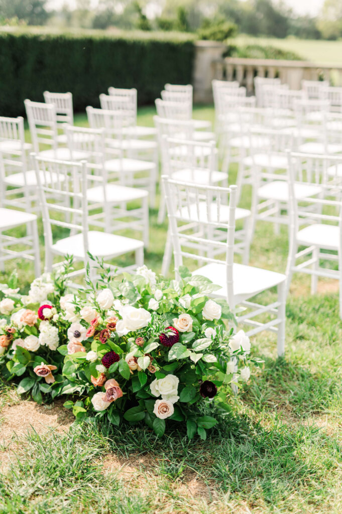 White Chairs at Wedding Venue 