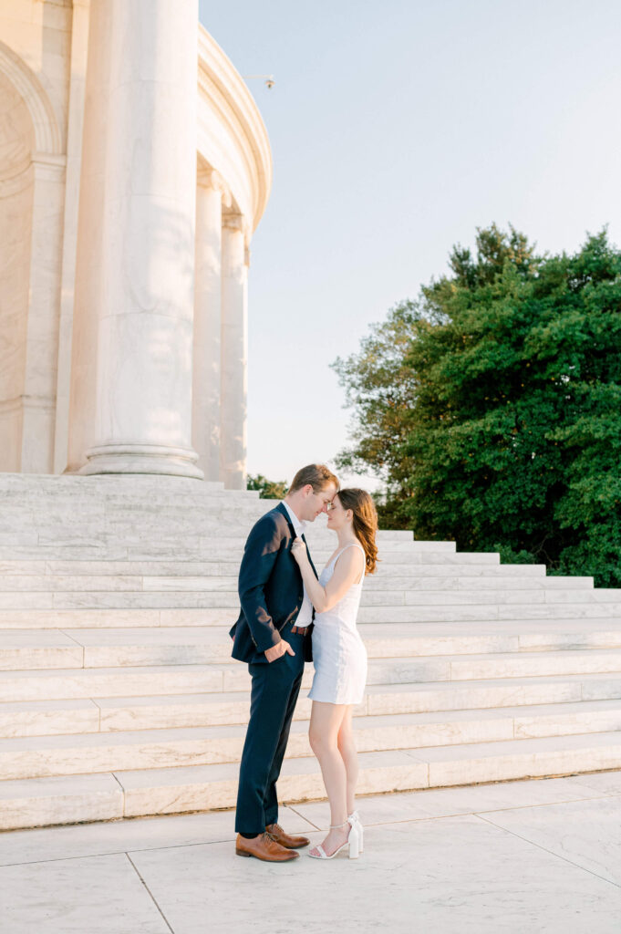 Dc Engagement photos at Lincoln Memorial