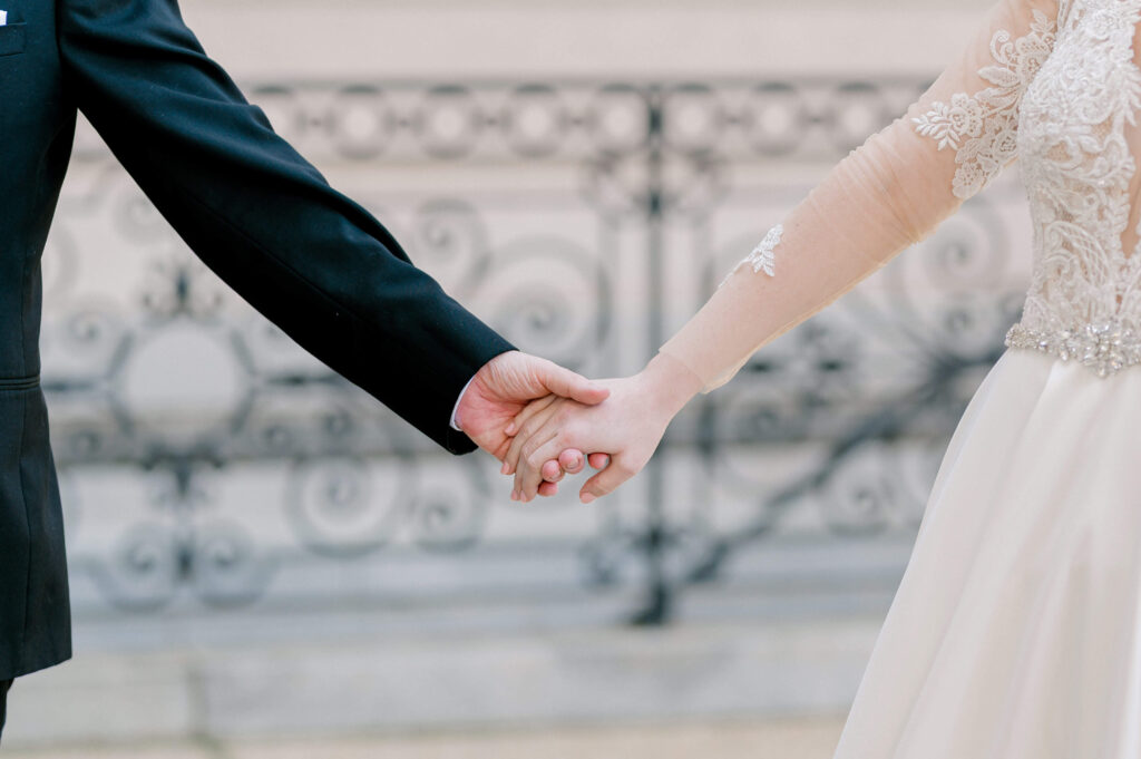 Guests holding hands at Historic DC venue